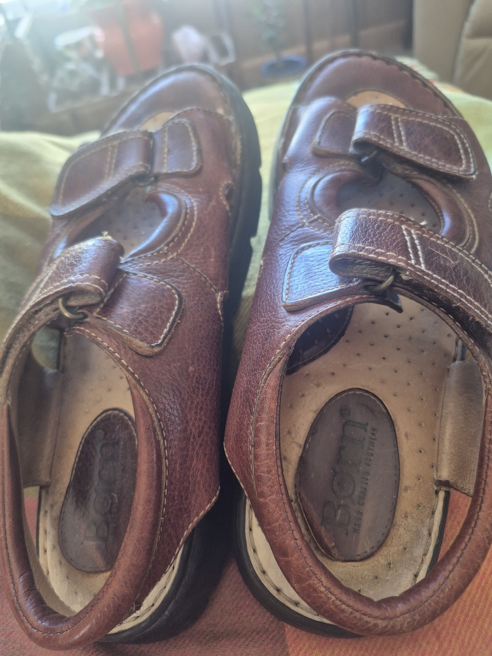 Born Brown Leather Men's Comfort Sandals
